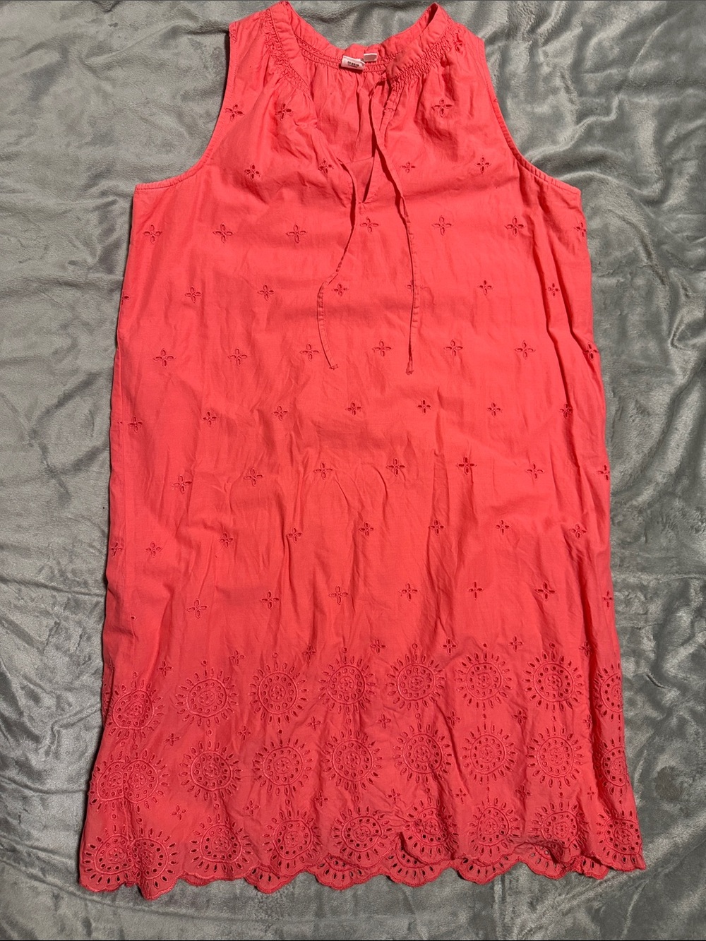 GAP Coral Eyelet Mini Dress